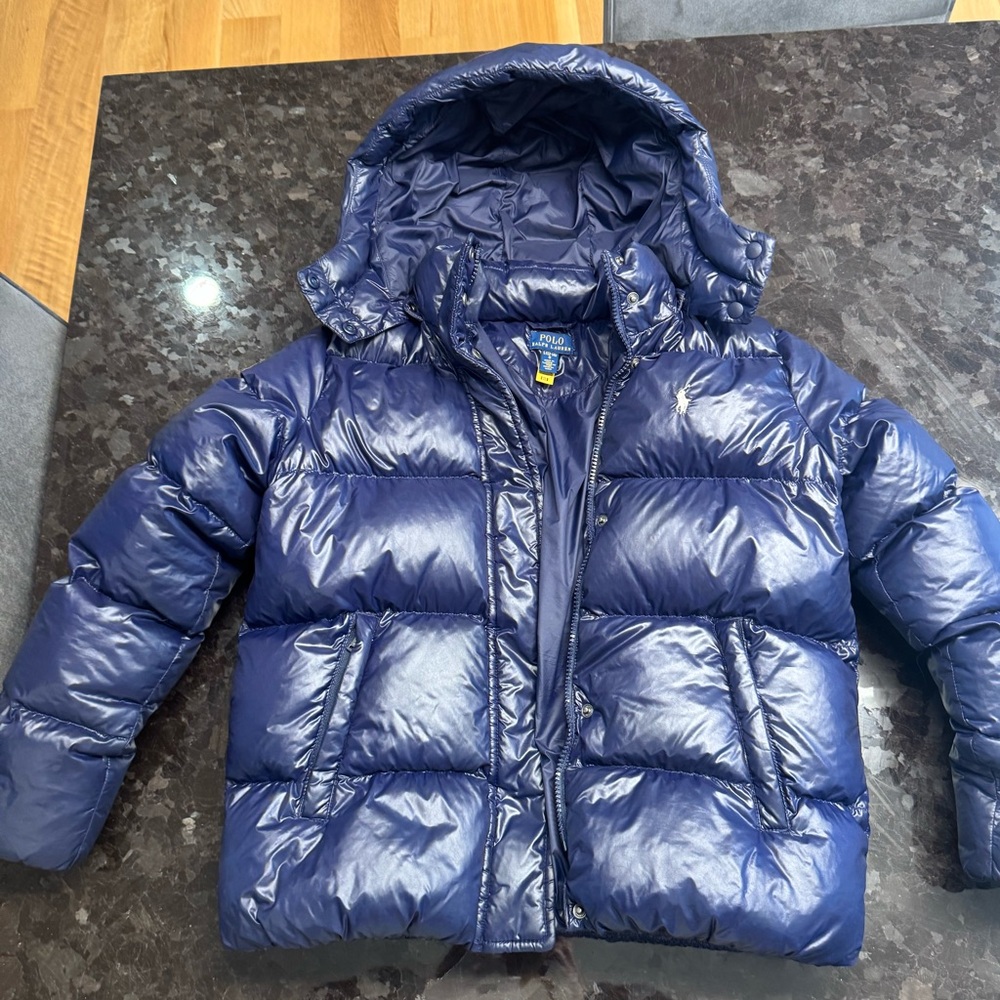 Polo by Ralph Lauren Glossy Blue Kids Puffer Jacket
